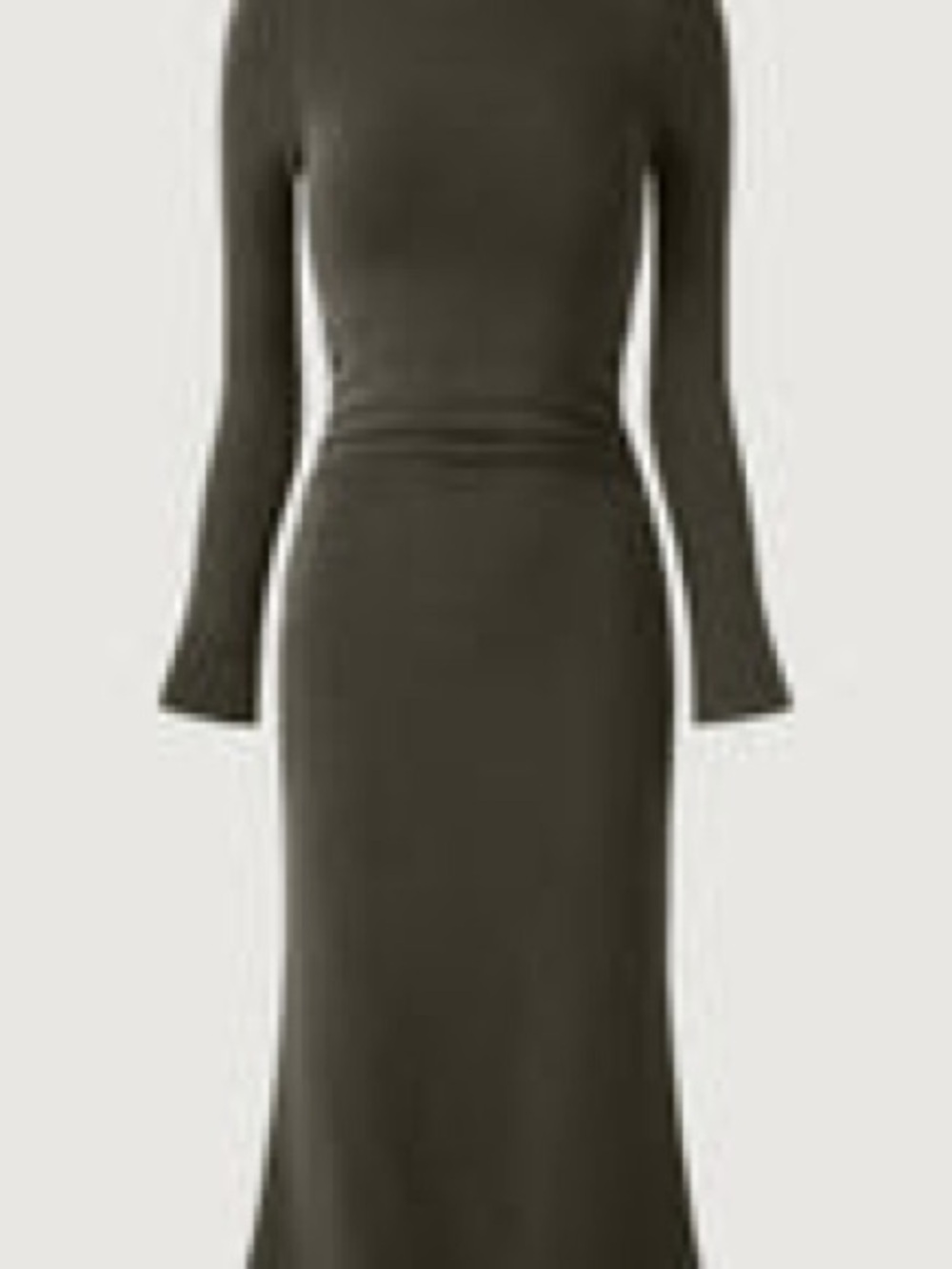 OGL Mockneck Ruched Sides Midi Dress